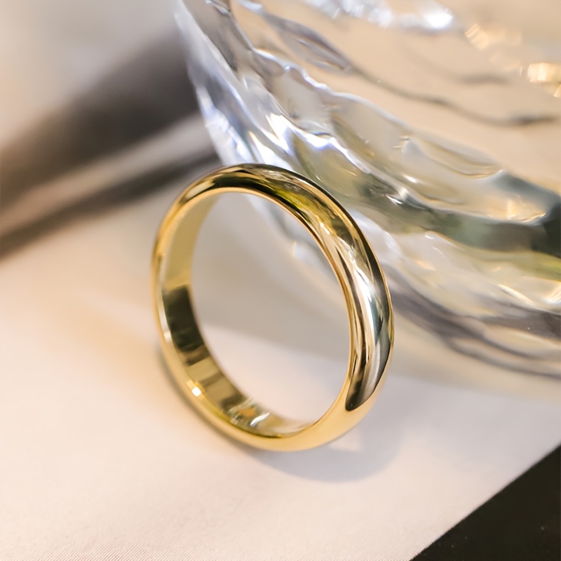 18K Plated Stainless Steel Women's Promise Ring All Season Gift